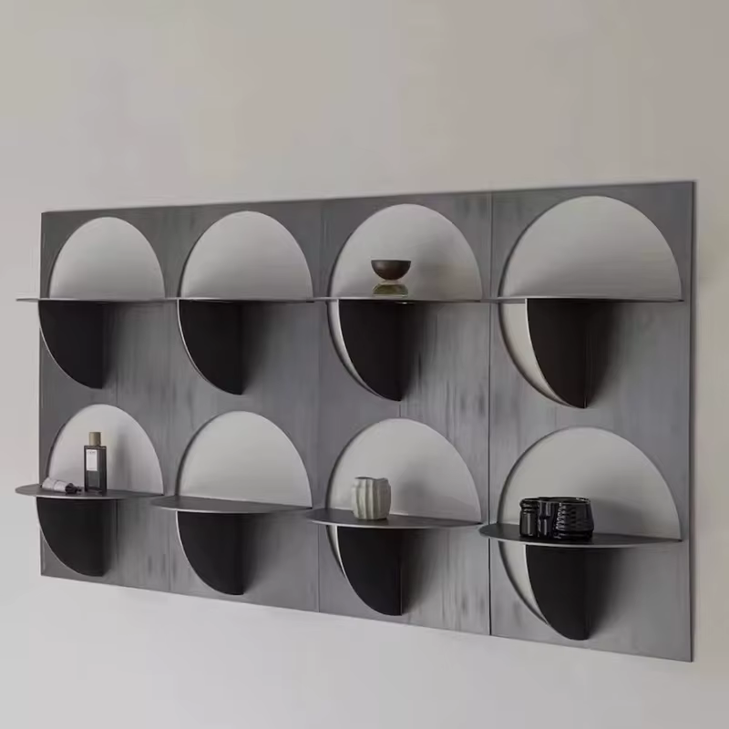 Bibliothèques nordiques en acier inoxydable, équipées de mur, organisateur moderne, étagère de range