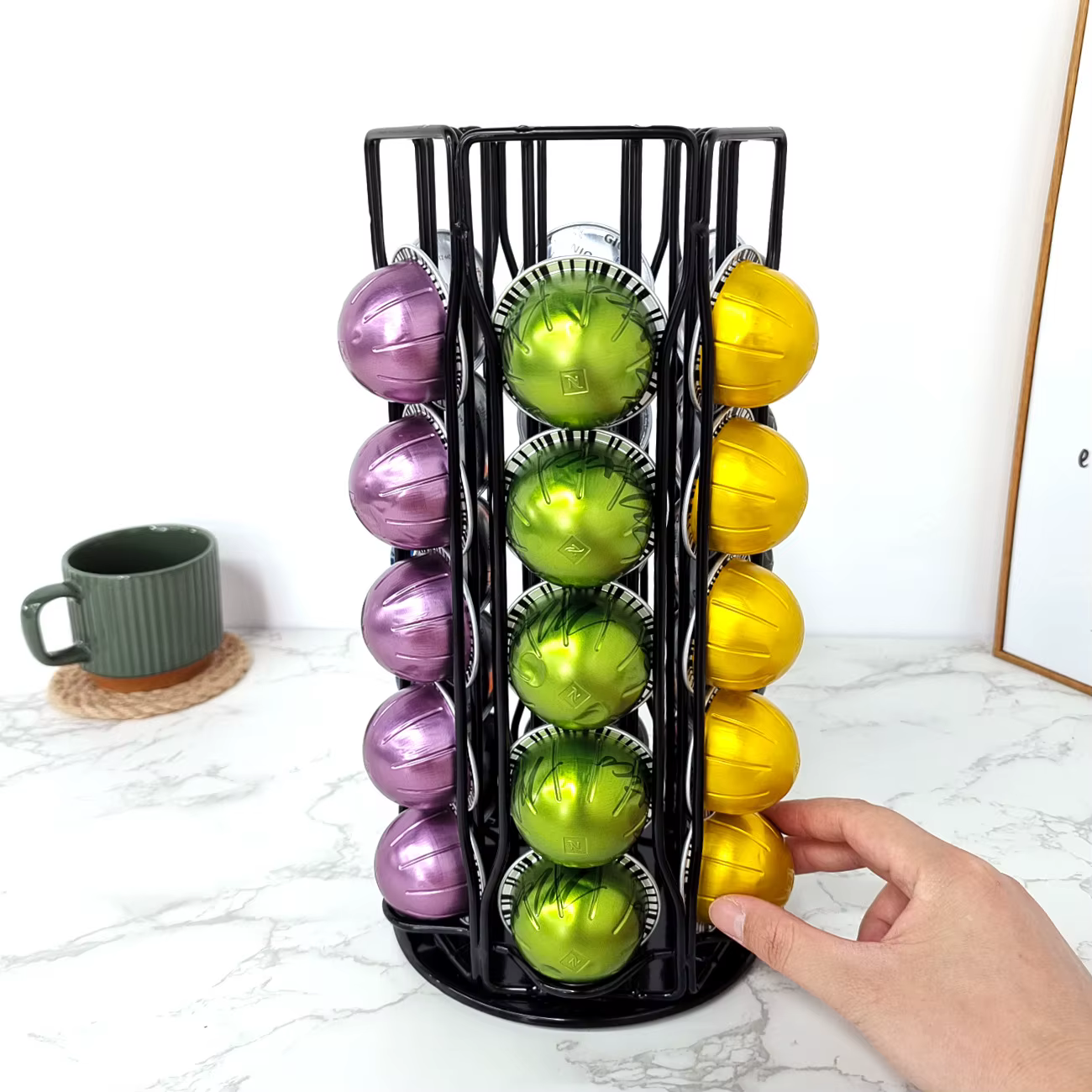 Support pour dosettes de café, 40 tasses, support pour capsules Nespresso, support de rangement pour