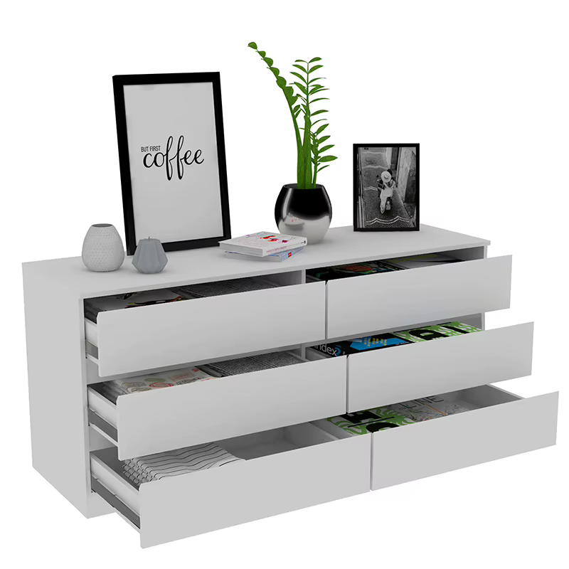 Asteria 6 MELDouble Commode, Métal Foy-Blanc