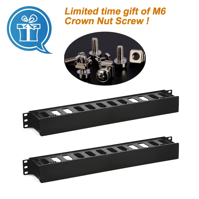 Support de rangement pour armoire 19 pouces, gestion des câbles réseau 1U, 12 ports, cadre de distri