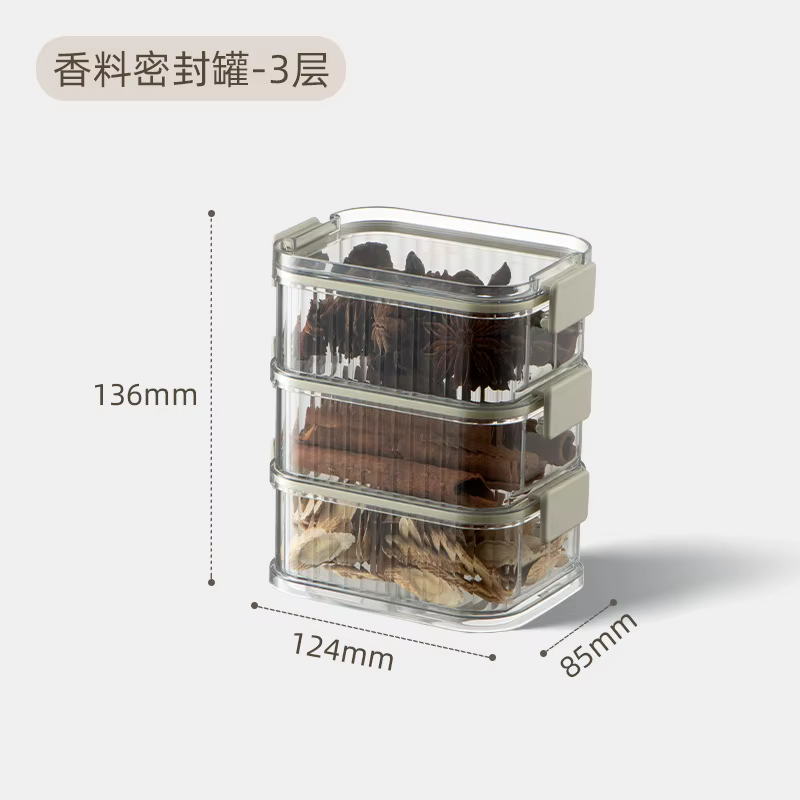 Boîtes de rangement de cuisine transparentes empilables, grande capacité, boîtes de rangement pour a