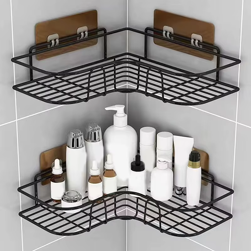 Étagère triangulaire de salle de bain, aucun perçage requis, support de rangement mural pour cuisine