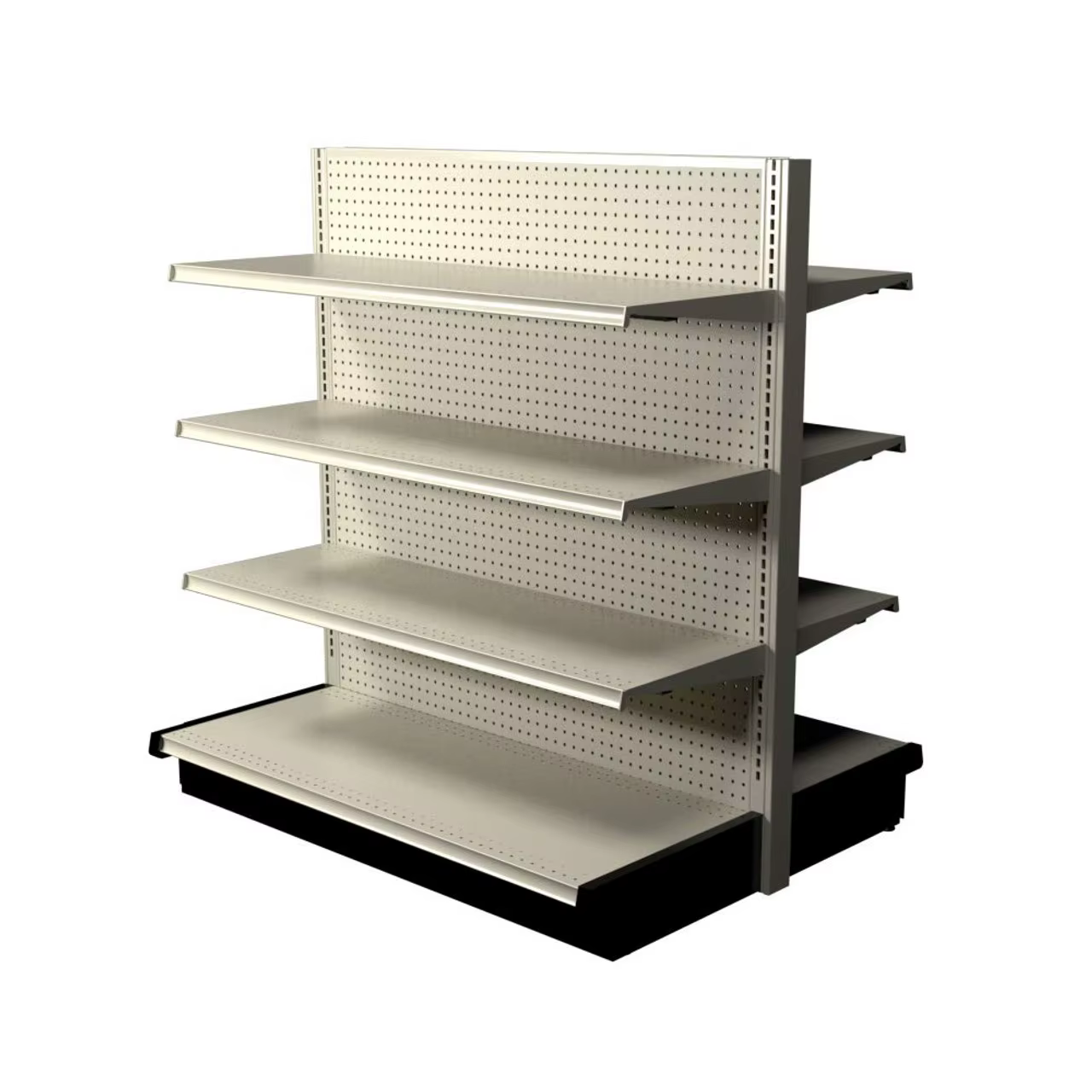 Présentoir double face pour panier suspendu en forme de L avec 3 étagères, 48W 54H 41D, adapté aux s