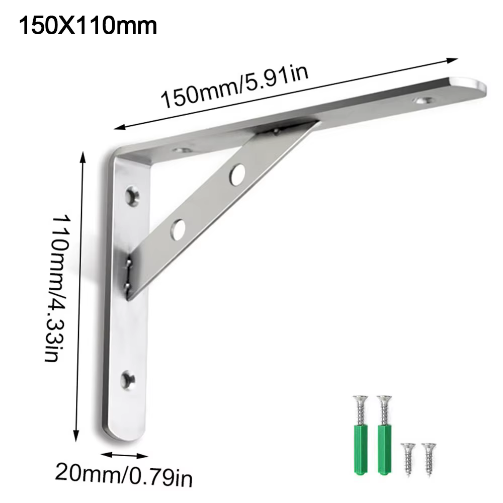 Nouveau support d'étagère en acier inoxydable, support d'étagère à angle droit, support d'étagère ro