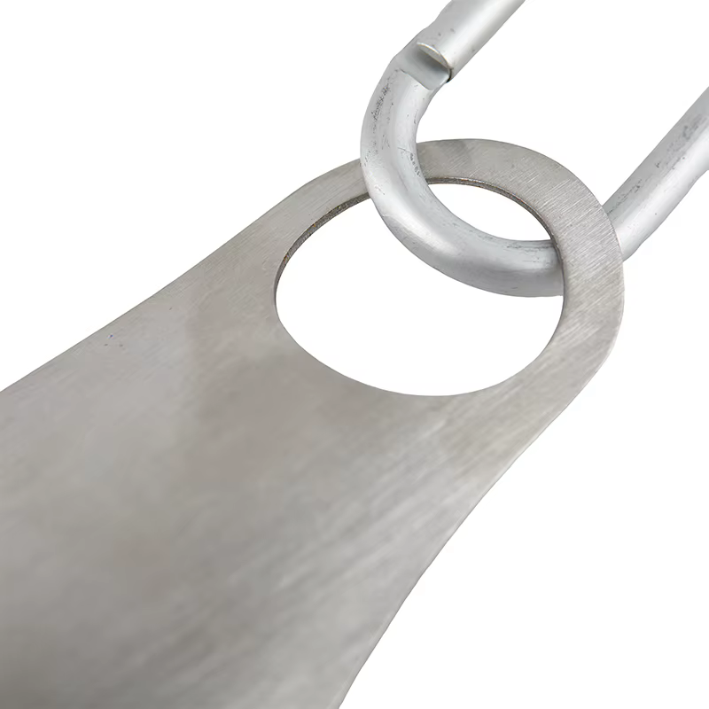 1 pièce Chausse-pied professionnel en acier inoxydable de 7,5 cm avec mousqueton