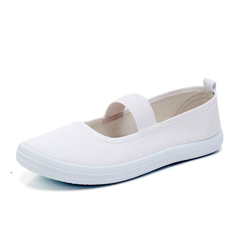Chaussures pour femmes bas blanc dames chaussures toile chaussure plate concepteur léger 39 coton él
