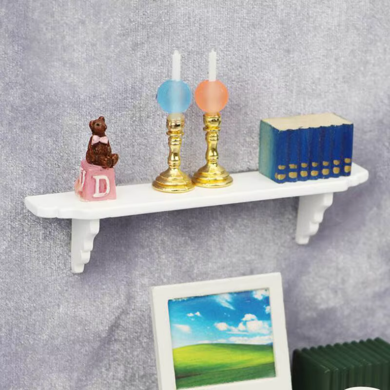 1 pièces Mini meubles cuisine chambre blanc étagère support 1:12 maison de poupée Miniatures modèle 