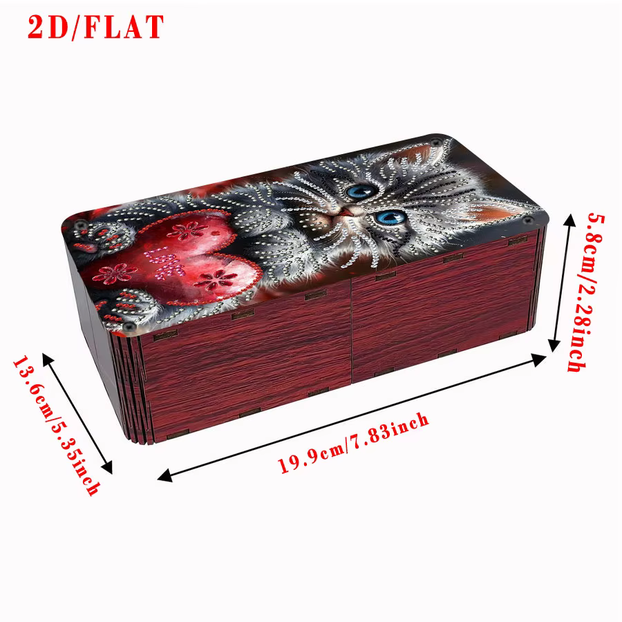 Un ensemble de boîtes de rangement de bureau rectangulaires rouges peintes en diamant avec un design