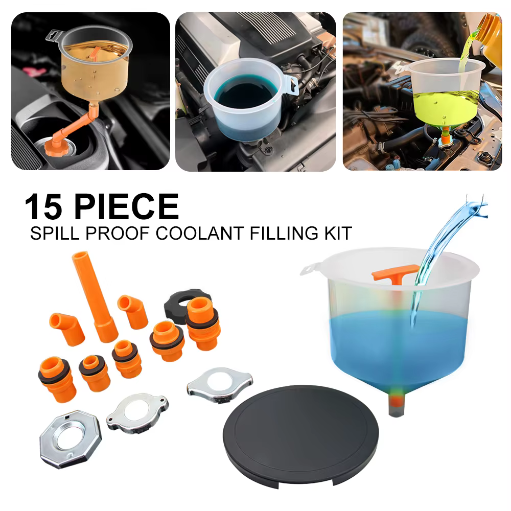 Bec d'entonnoir de remplissage en plastique, accessoires de voiture 15 pièces/ensemble, Kit de rempl