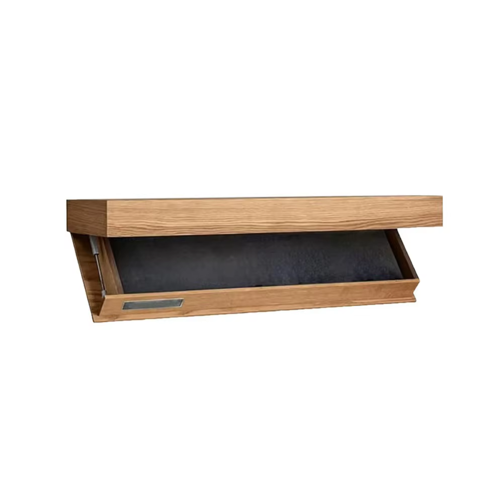 Étagère murale décorative en bois de couleur unie avec compartiment secret, gain de place