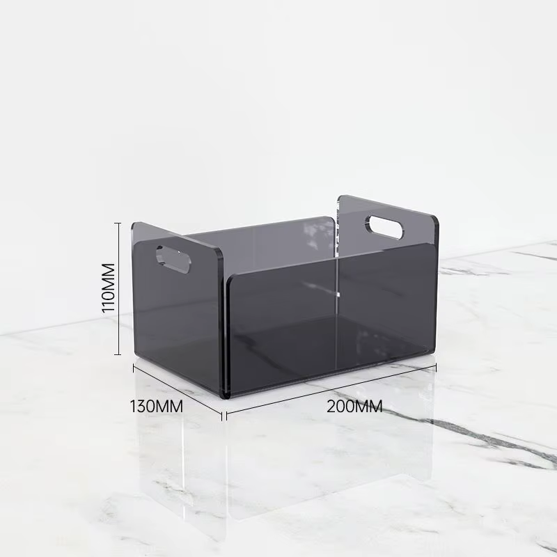 Bacs de rangement en acrylique transparent, organisateurs d'armoires, fournitures de bureau pour cos
