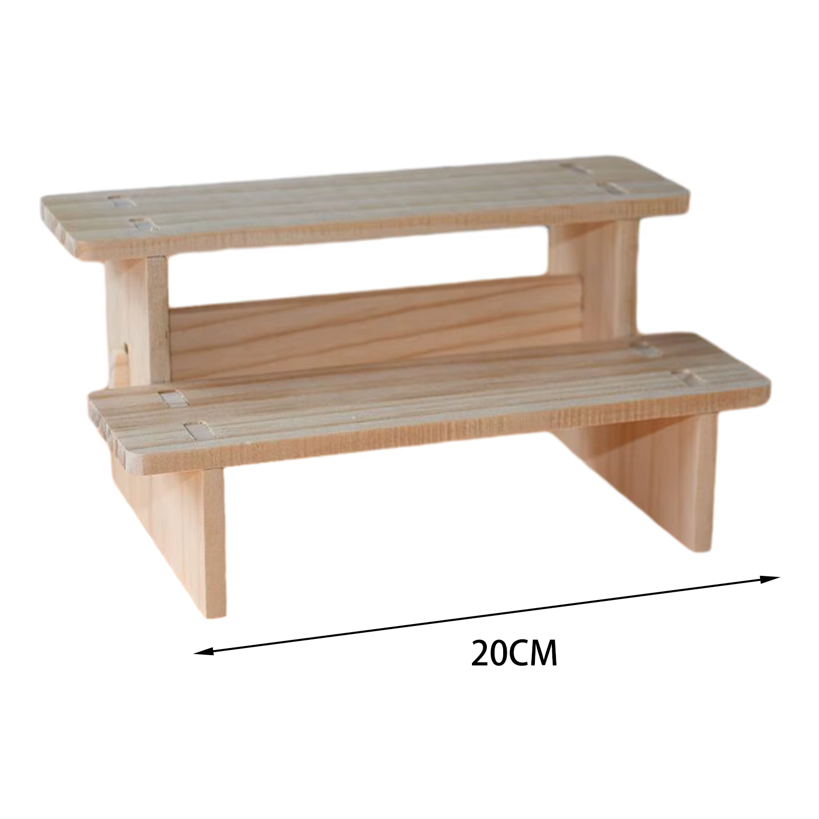 Présentoir Riser en Bois Rectangulaire, Présentoir pour Dessert, Gâteau Chi, Bijoux à Collectionner