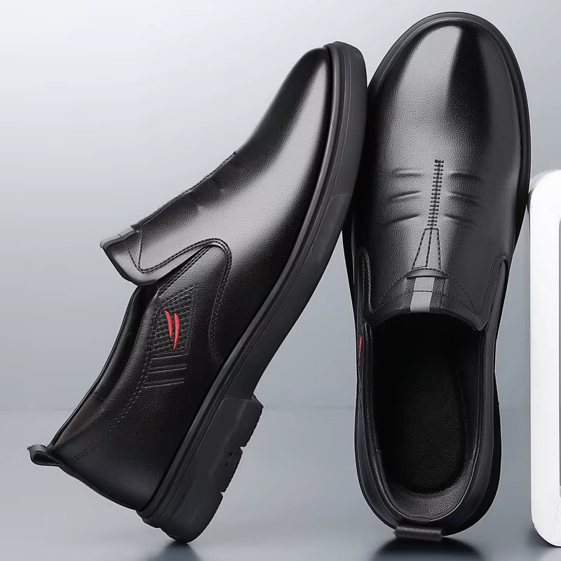 Chaussures en cuir de vache pour hommes, chaussures d'affaires en cuir véritable faites à la main, m