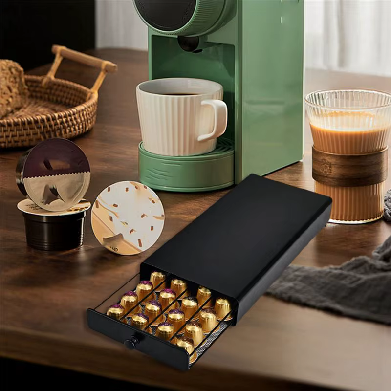 [CLOS] 40 dosettes organisateur de capsules de café support de rangement tiroirs de café pratiques p