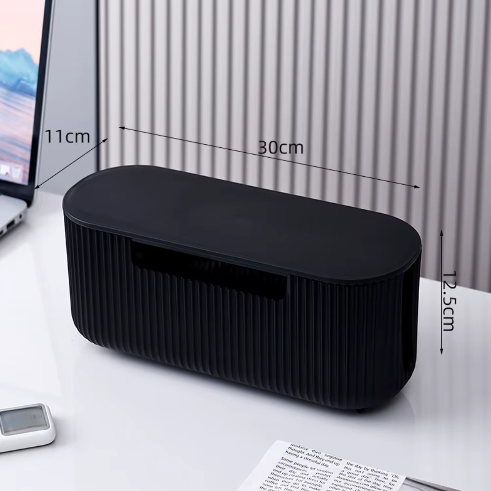 Boîte de rangement de câbles de bureau portable de qualité avec couvercle, boîte de rangement multif