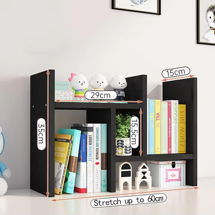 Étagère de bureau télescopique style INS, organiseur de rangement pour bureau, chambre d'enfant, dor