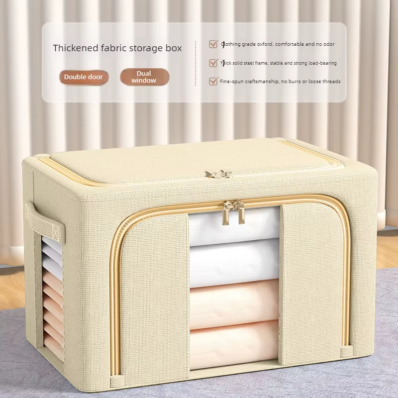 Boîte de rangement en tissu Oxford 22L 66L 100L, boîte de rangement pour jouets, vêtements, couvertu
