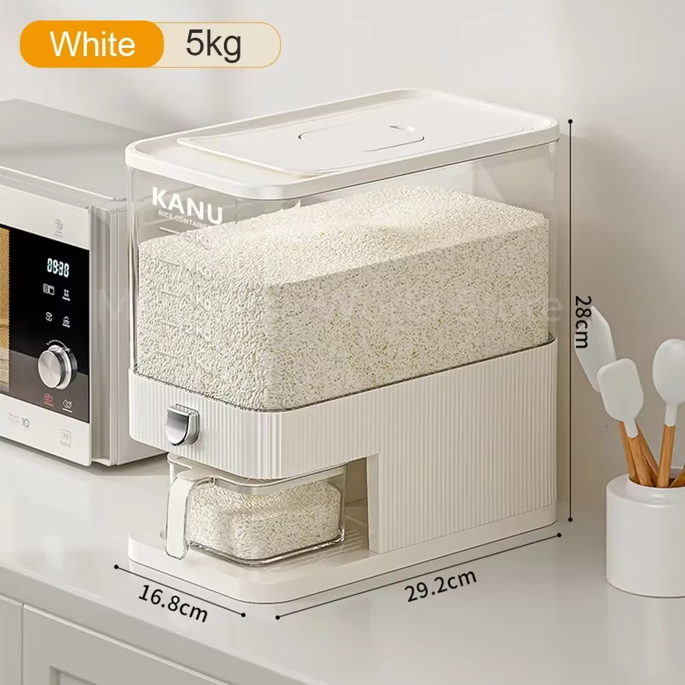 Boîte de rangement pour riz de 10 kg, hermétique, anti-humidité, anti-insectes, avec distributeur de