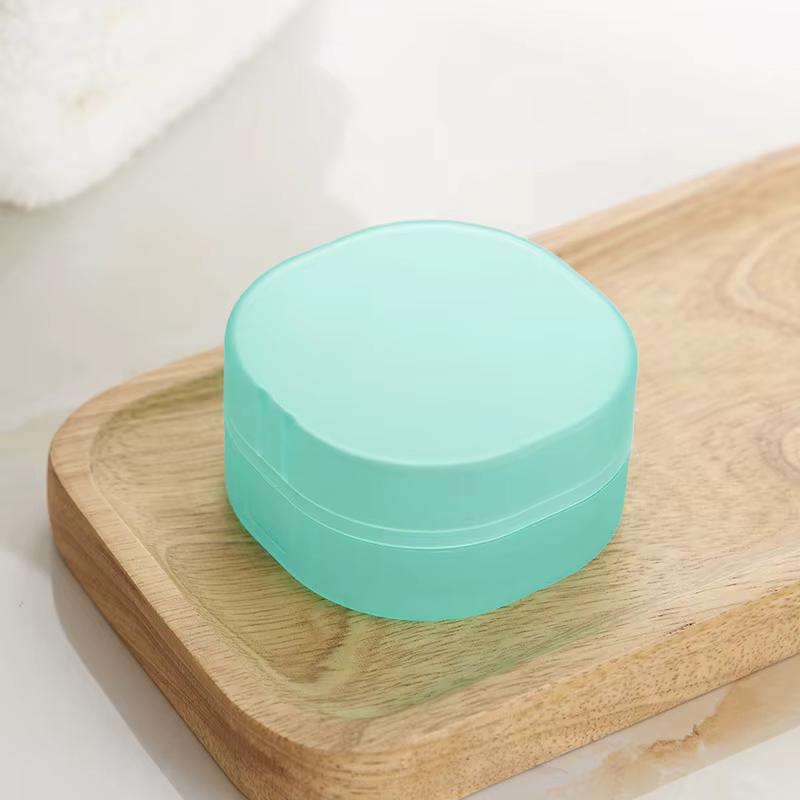 Boîte à savon de voyage ronde en PP, 1 pièce, créative, salle de bain, voyage, étanche, scellée, Por