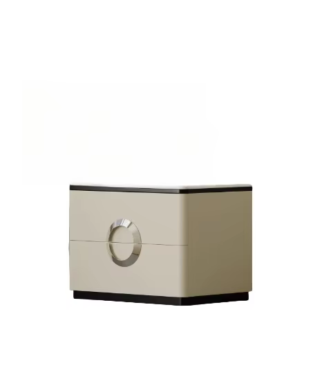 Armoire de chevet moderne de luxe italienne, meubles de chambre à coucher simples avec panneau en bo