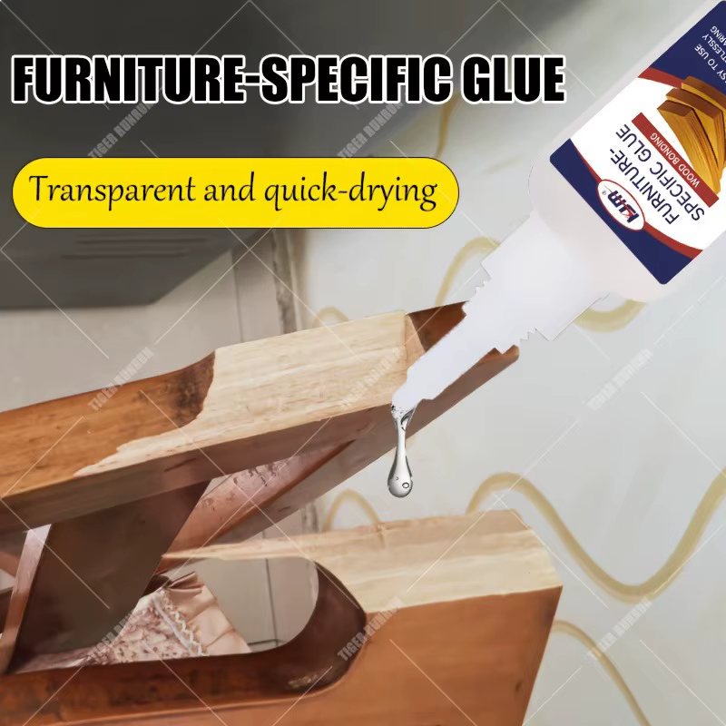 KJM Colle liquide pour bois robuste : liaison forte pour les bords d'armoire/table, réglage rapide, 