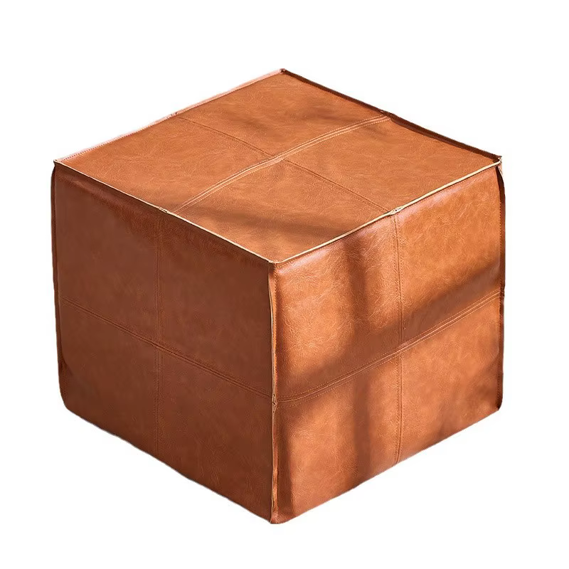 Coussin de rangement en cuir Pu pour salon, siège Futon, rangement de vêtements de ralenti, repose-p