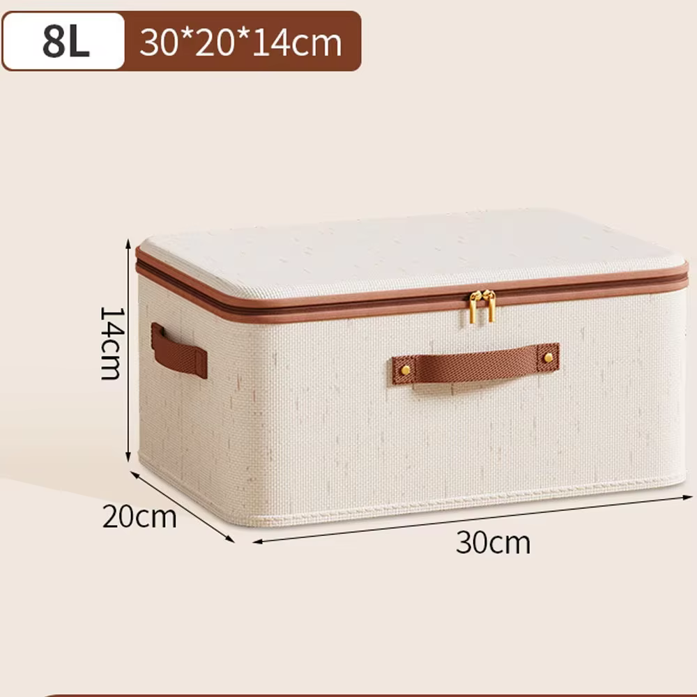 Boîte de rangement avec couvercle, boîte de rangement en tissu pour placard avec poignées, boîte de 