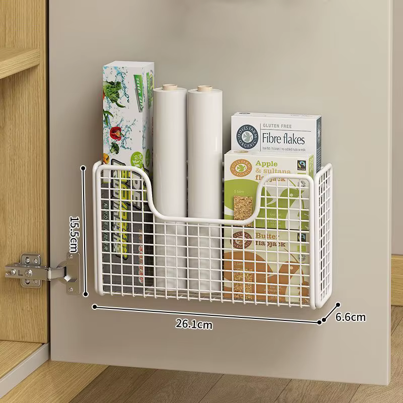 Support mural sans perçage pour porte d'armoire de cuisine, boîte de rangement, étagère en fer, supp