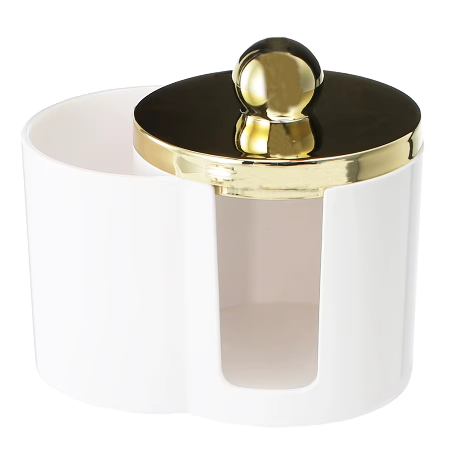 Conteneur de rangement de salle de bain pour accessoires de maquillage, support Qtip, coton-tige tra
