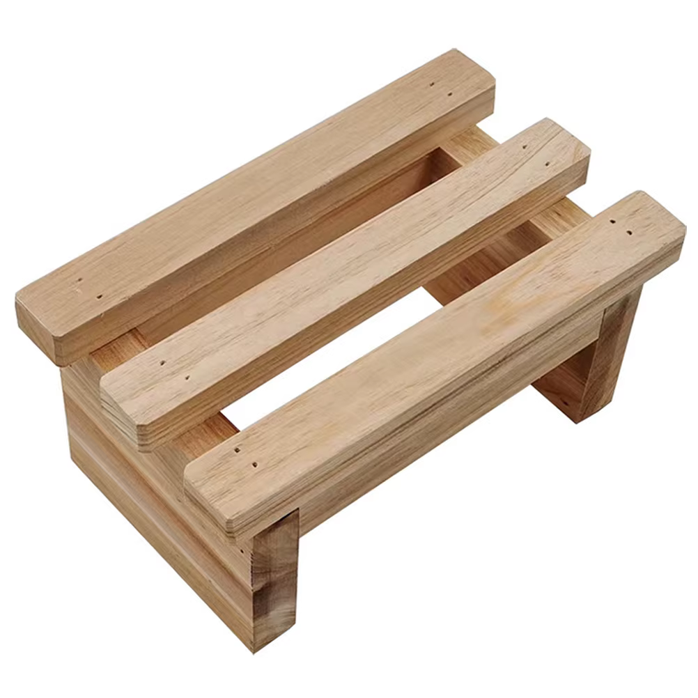 Petit tabouret en bois sans assemblage requis, banc de marche sécurisé antidérapant pour salle de ba