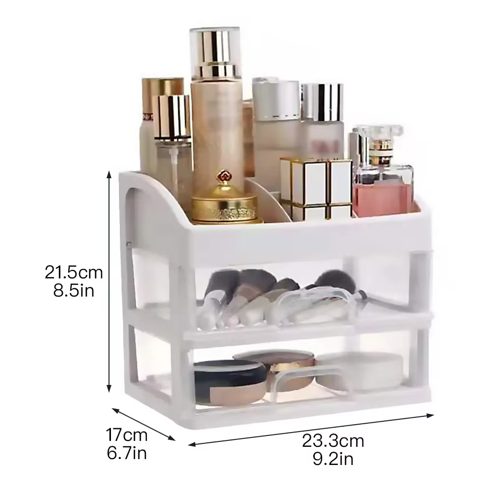 Boîte de rangement cosmétique en plastique, mallette de maquillage, conteneur de bijoux, porte-pince