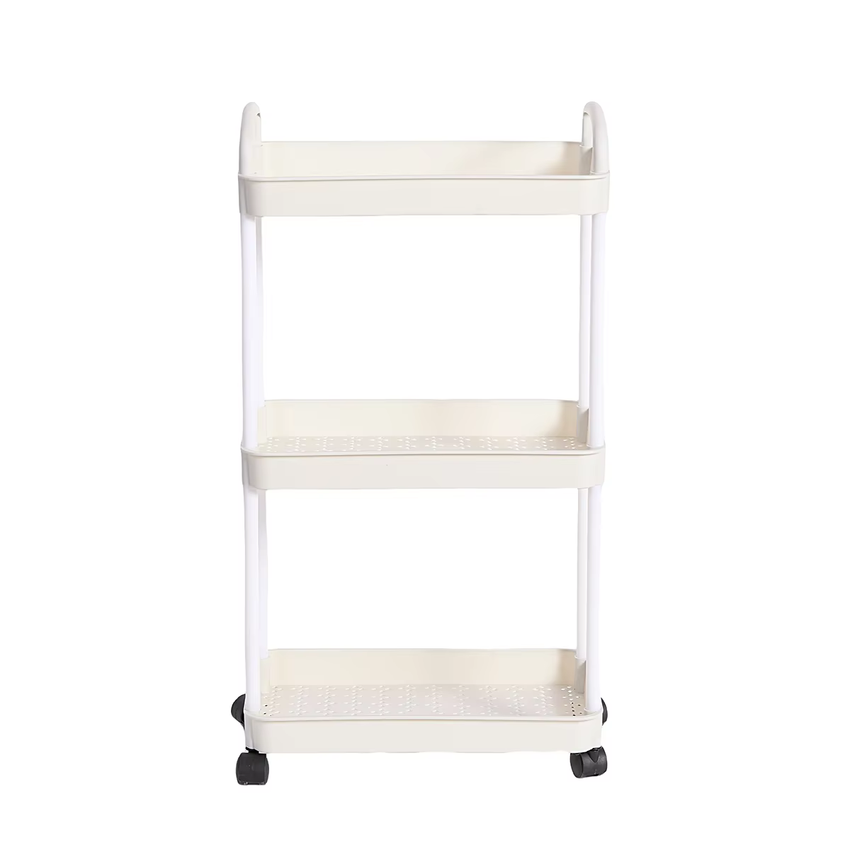 Chariot utilitaire roulant en plastique avec poignée, chariot de rangement pour bureau, salon, cuisi