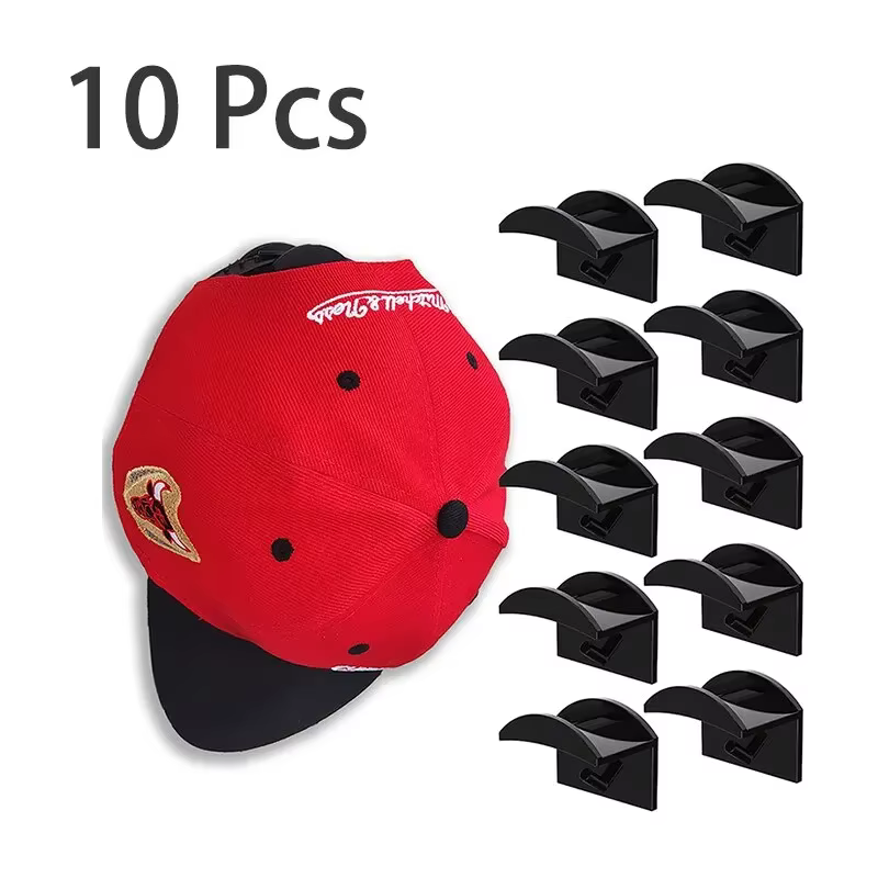 10 pièces porte-casquettes nouveau crochet de casquette de Baseball noir conception Simple support d