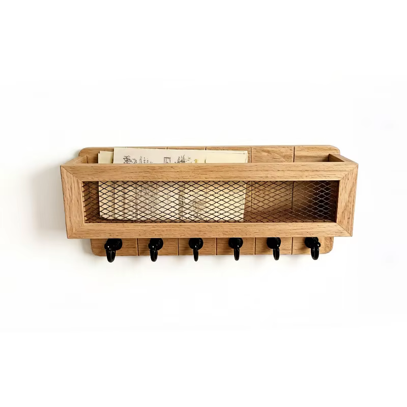 Étagères de rangement en bois pour vêtements et chapeaux, grille de support pour cartes, étagères mu