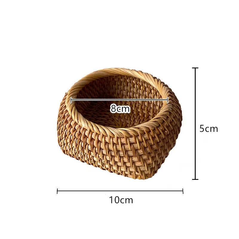 Panier de rangement en osier tissé pour la cuisine, plat de fruits, organisateur d'articles alimenta