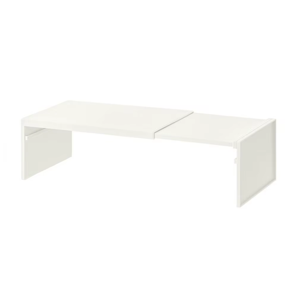 Étagère de cuisine rétractable en plastique, réglable, antidérapante, pour assiettes, rangement mini