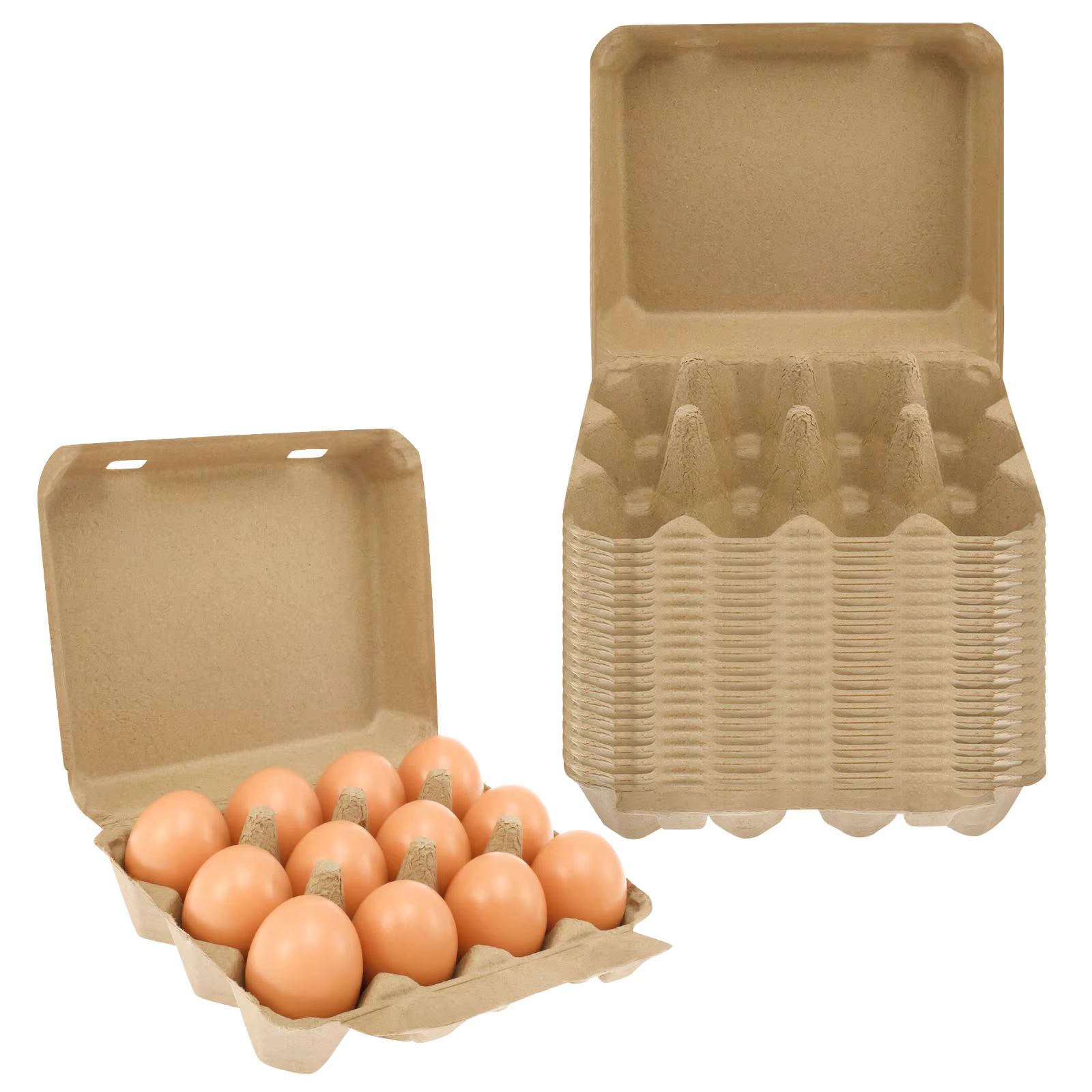 Plateaux de freins à œufs polyvalents pour la cuisine, cartons en carton réutilisables, style Africe
