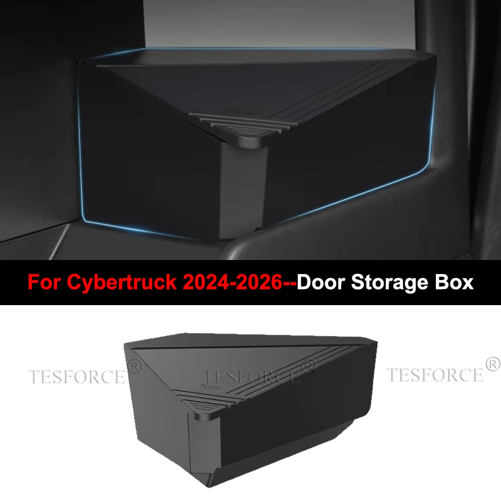 Boîte de rangement avec fente de porte pour Tesla Cybertruck 2024 – 2026, Kit d'organisation de port