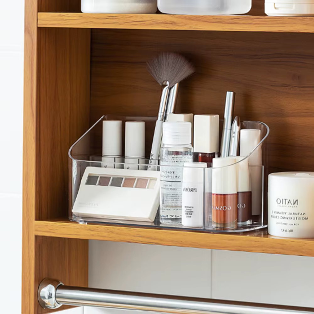 Boîte de rangement de maquillage, boîte de rangement de rouge à lèvres avec compartiment mobile, rou