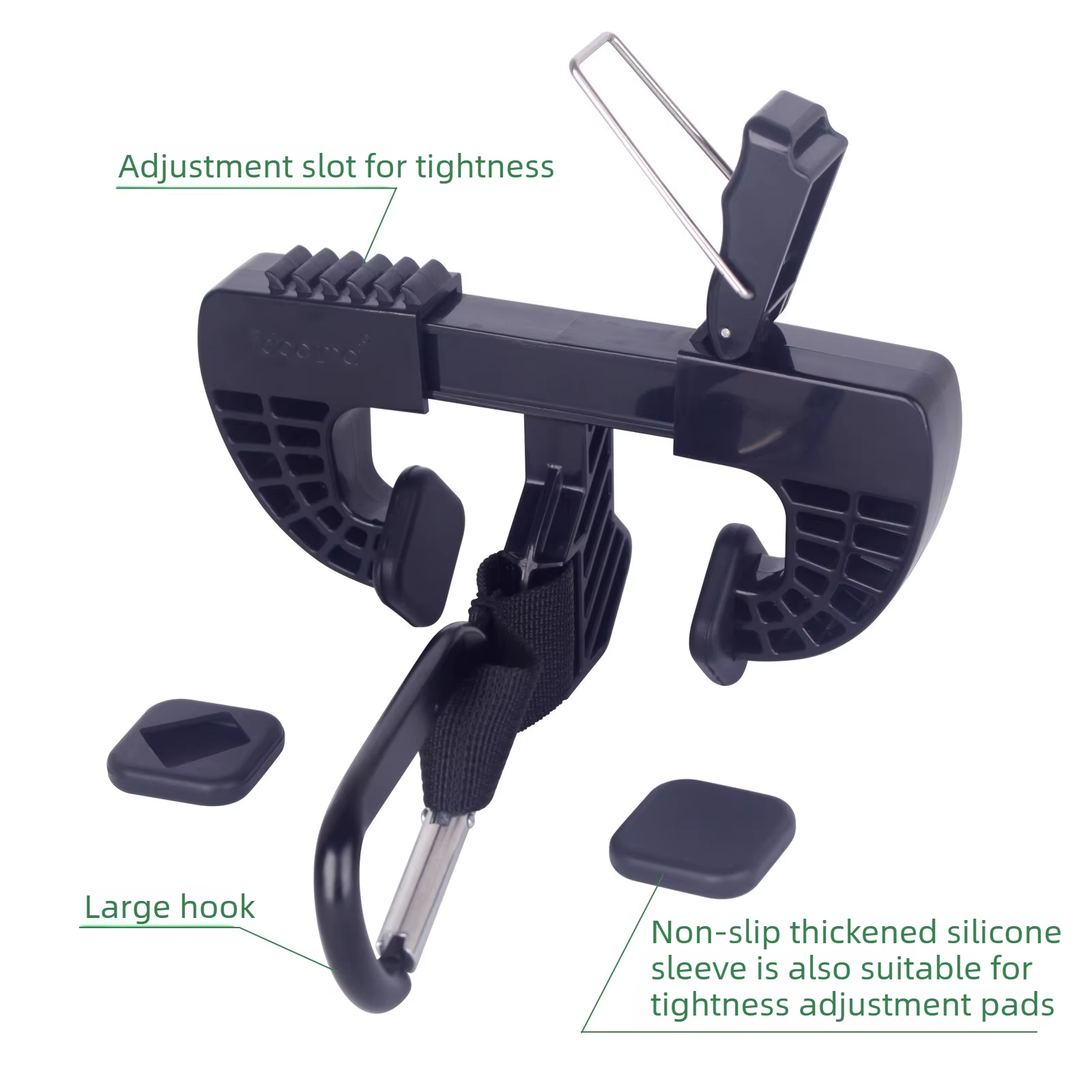 Clip de fixation pour chaussures avec mousqueton, support pour sac à chaussures, pour crampons de gy