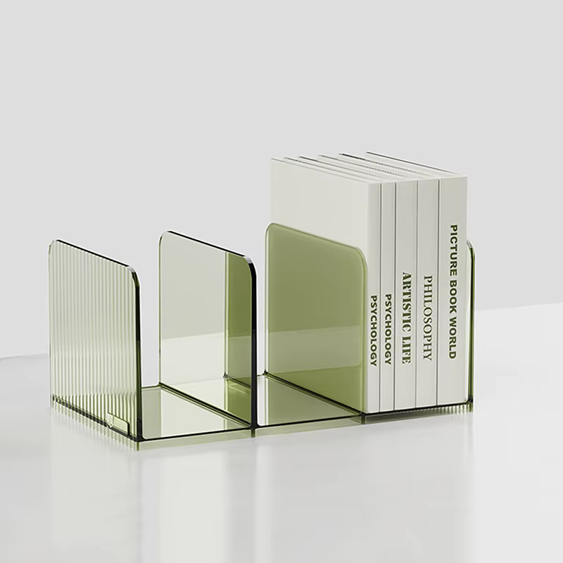Serre-livres transparents, étagère de bureau, support de rangement décoratif, support de livre, pape