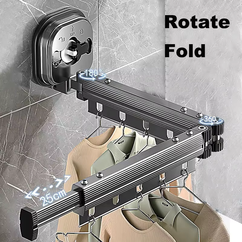 Étendoir à vêtements rétractable, peu encombrant, supports de séchage pliables pour buanderie, suppo