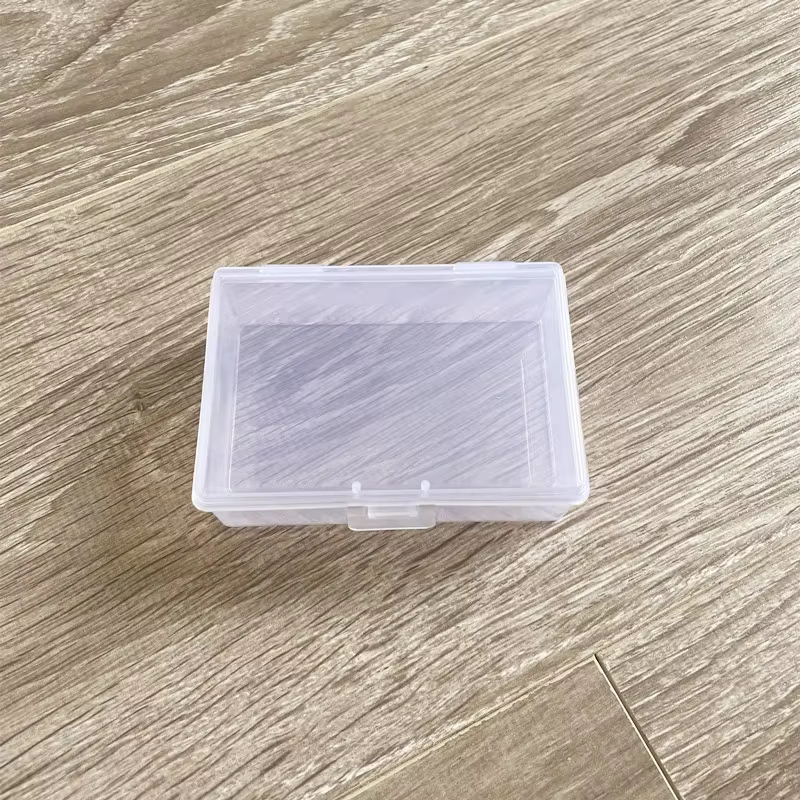 Boîte en plastique transparente, boîte d'emballage rectangulaire translucide, étui de rangement, ant
