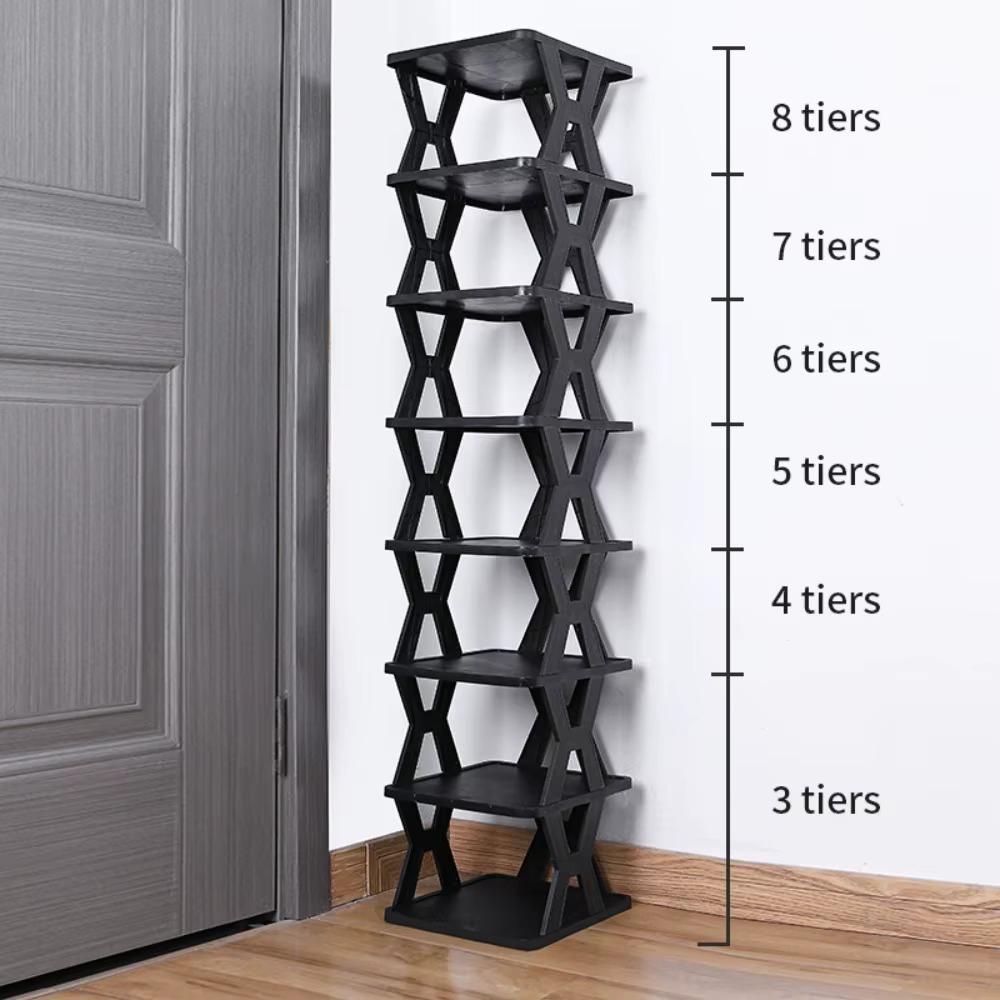 Range-chaussures simple en plastique pour entrée, assemblé, anti-poussière, rangement de chaussures 