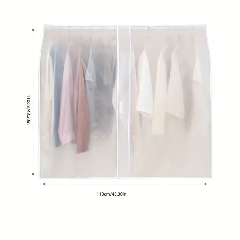 Housse anti-poussière pour vêtements ménagers, 1 pièce, translucide, anti-poussière, pour vêtements,