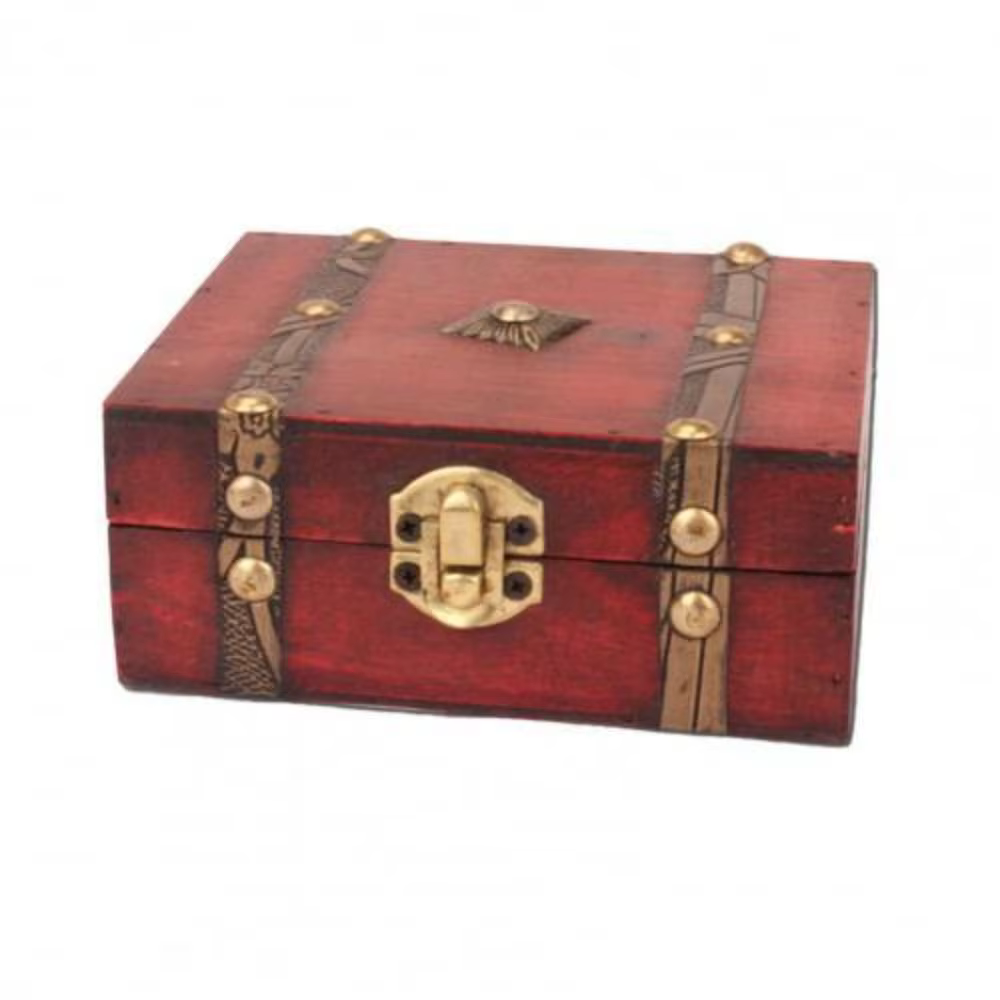 Coffre de rangement en bois avec serrure, 7.5 ate Wisure, boîte à bijoux délicate rétro, accessoires