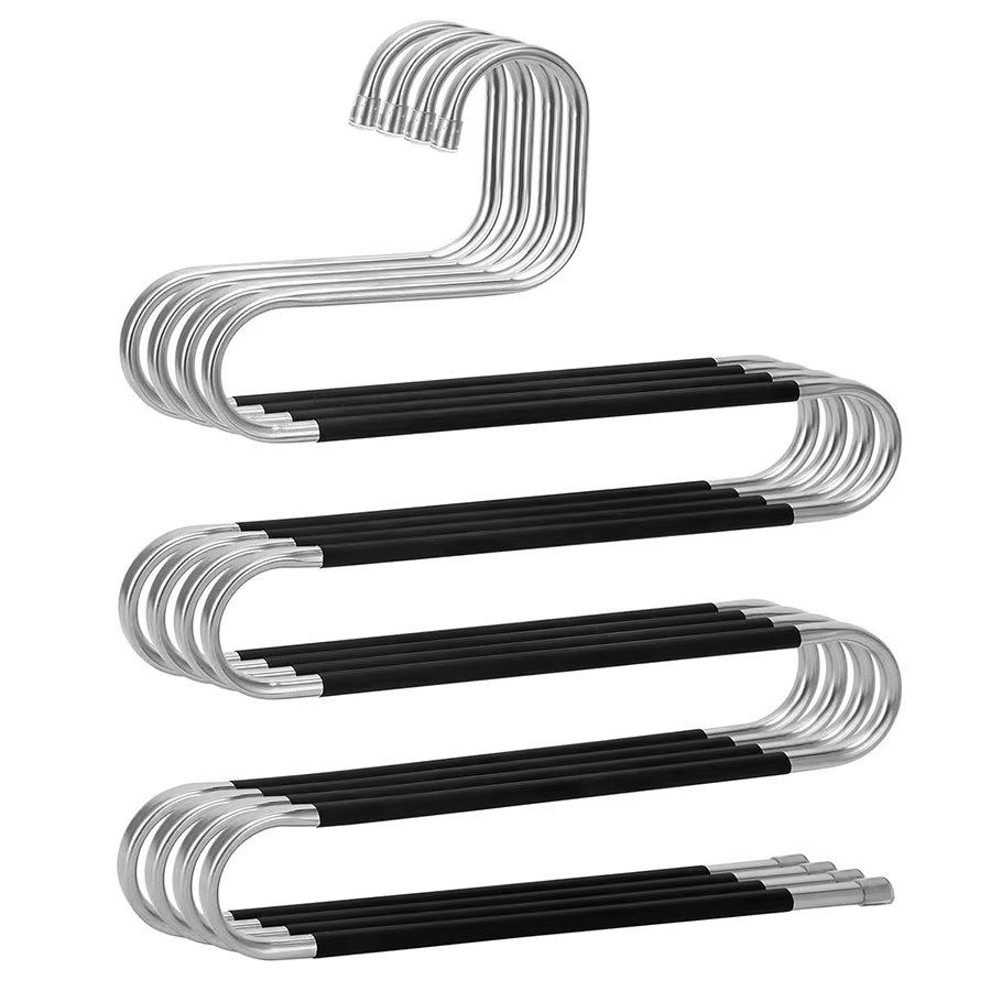 Porte-pantalon en acier inoxydable 1/2/3 pièces, support de rangement antidérapant pour pantalons, p