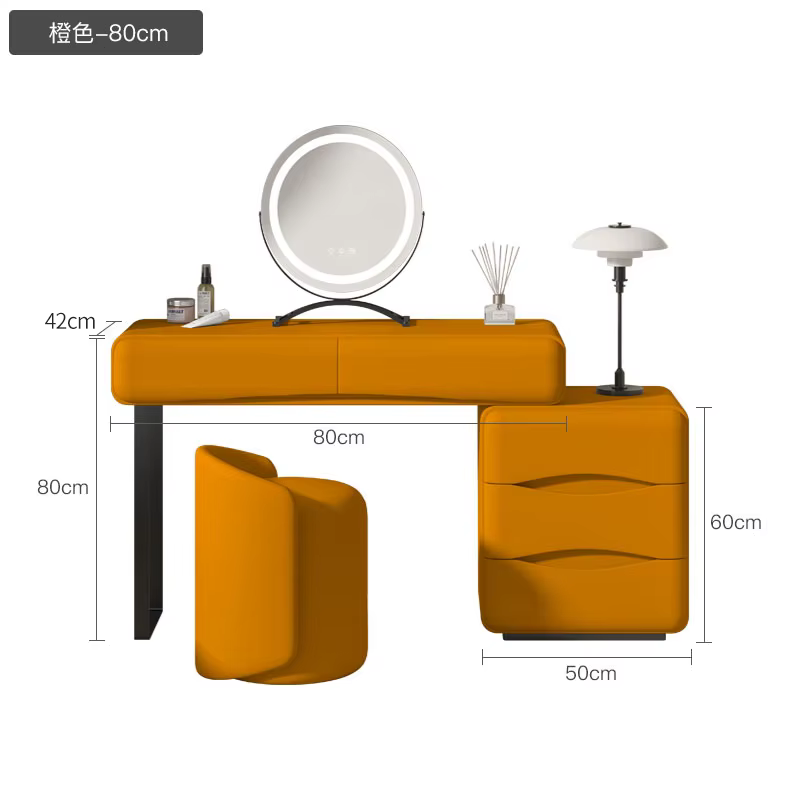 Esthétique luxe Coiffeuse rangement Design moderne Simple vanité Table à la mode tiroir Coiffeuse De