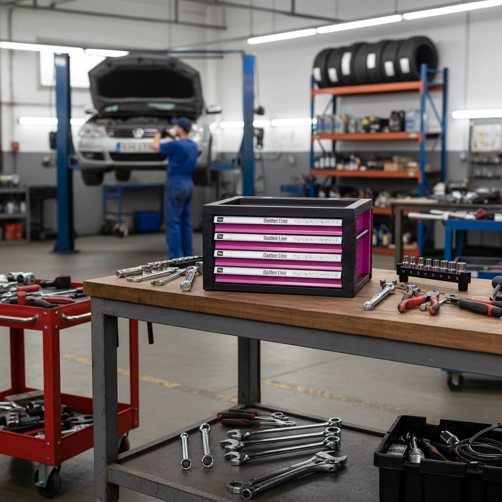 Coffre à outils de garage en gros |   Armoire à outils industrielle en métal à 4 tiroirs avec serrur