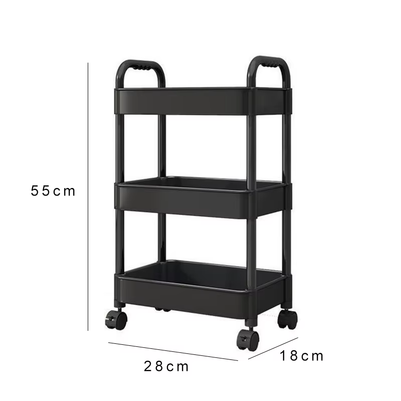 Petit chariot multicouche pour la maison, support de rangement au sol, cuisine, chambre à coucher, s